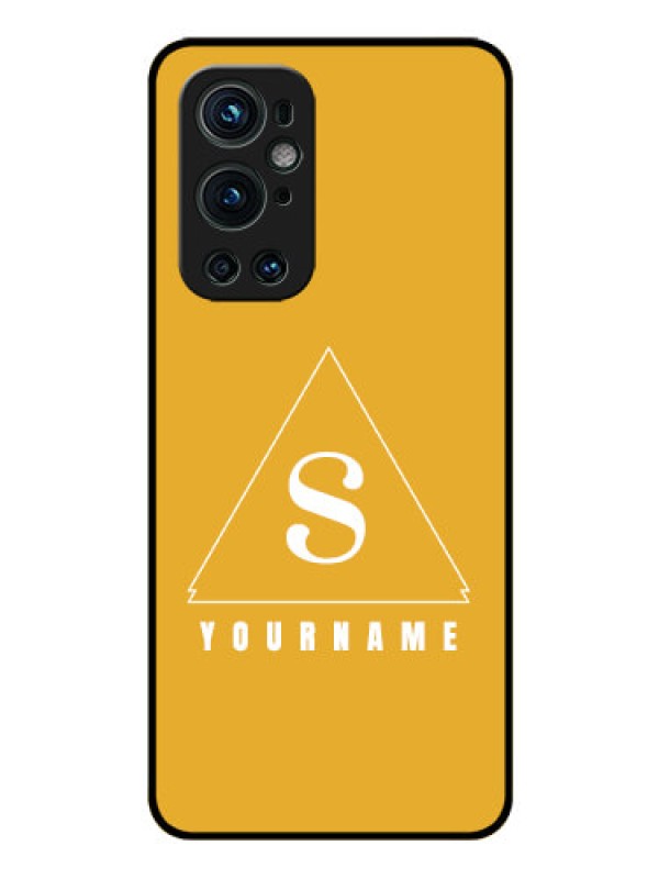 Custom OnePlus 9 Pro 5G Personalized Glass Phone Case - simple triangle Design