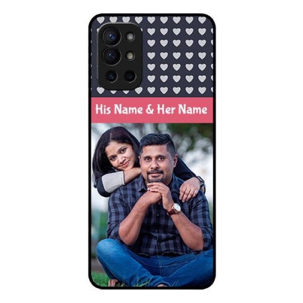Oneplus 9R 5G Custom Glass Mobile Case - Love Symbols Design
