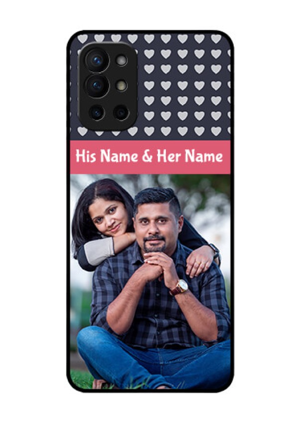 Oneplus 9R 5G Custom Glass Mobile Case - Love Symbols Design