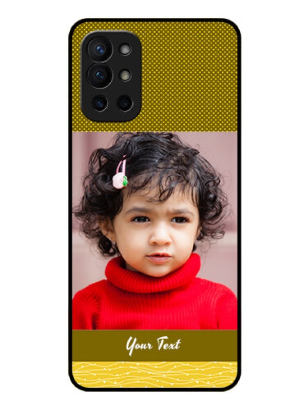 Custom Oneplus 9R 5G Custom Glass Phone Case - Simple Green Color Design