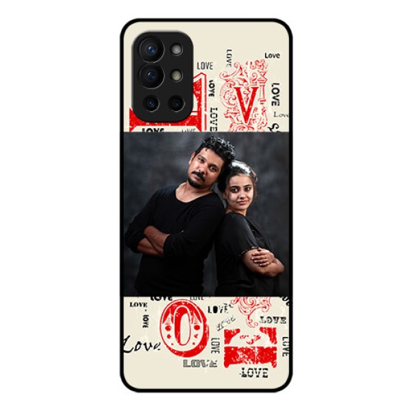 Oneplus 9R 5G Photo Printing on Glass Case - Trendy Love Design Case Oneplus 9R 5G Photo Printing on Glass Case - Trendy Love Design Case