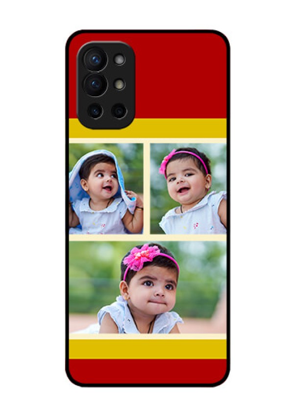 Oneplus 9R 5G Custom Glass Mobile Case - Multiple Pic Upload Design
