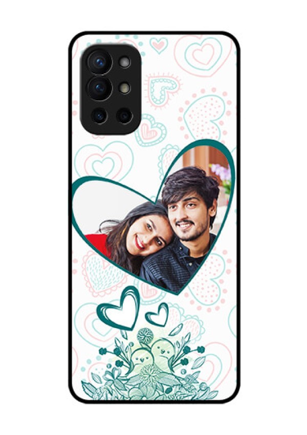 Oneplus 9R 5G Photo Printing on Glass Case - Premium Couple Design