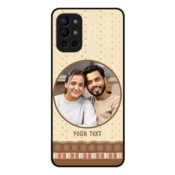 Oneplus 9R 5G Custom Glass Mobile Case - Brown Dotted Mobile Case Design Oneplus 9R 5G Custom Glass Mobile Case - Brown Dotted Mobile Case Design