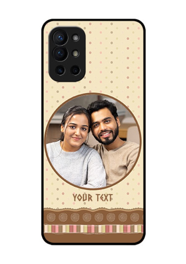 Oneplus 9R 5G Custom Glass Mobile Case - Brown Dotted Mobile Case Design