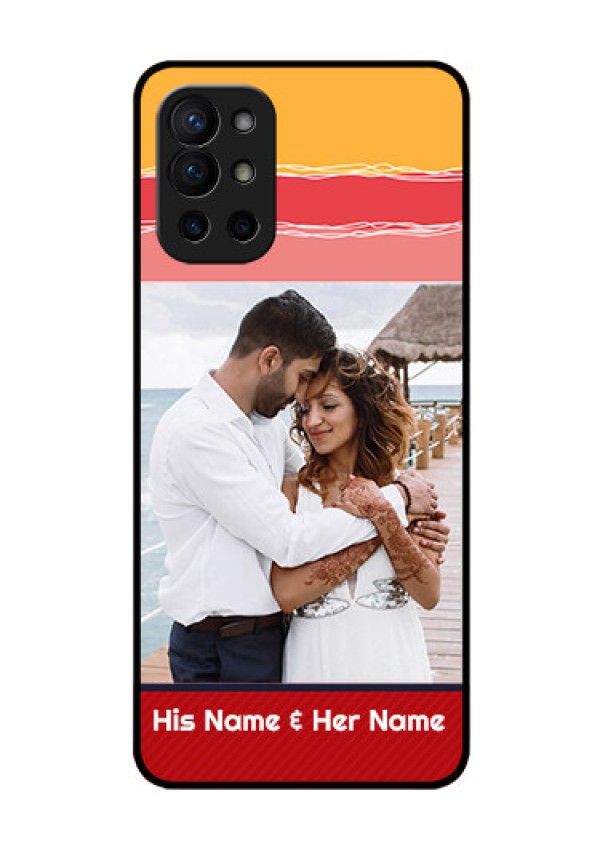 Oneplus 9R 5G Custom Glass Mobile Case - Colorful Case Design
