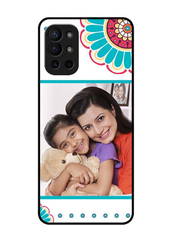 Oneplus 9R 5G Custom Glass Phone Case - Flower Design