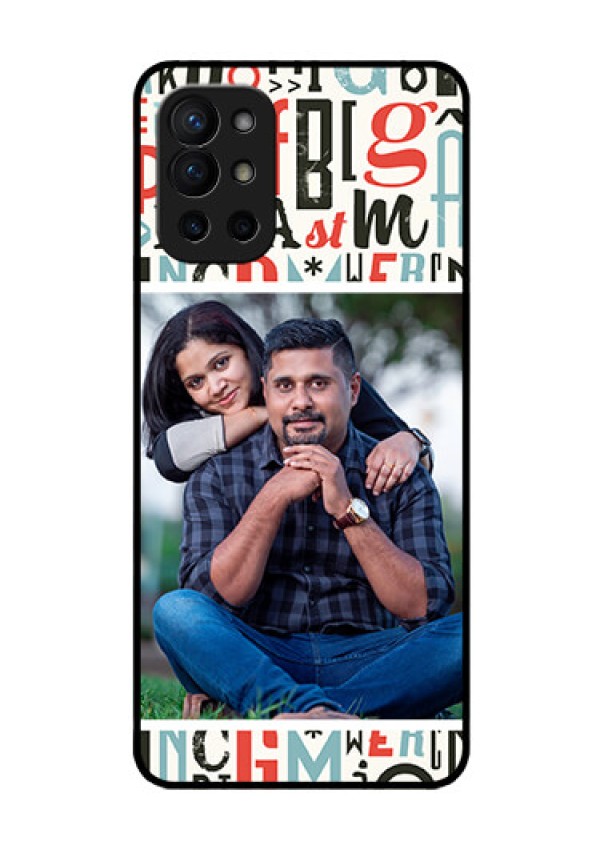 Oneplus 9R 5G Personalized Glass Phone Case - Alphabet Design