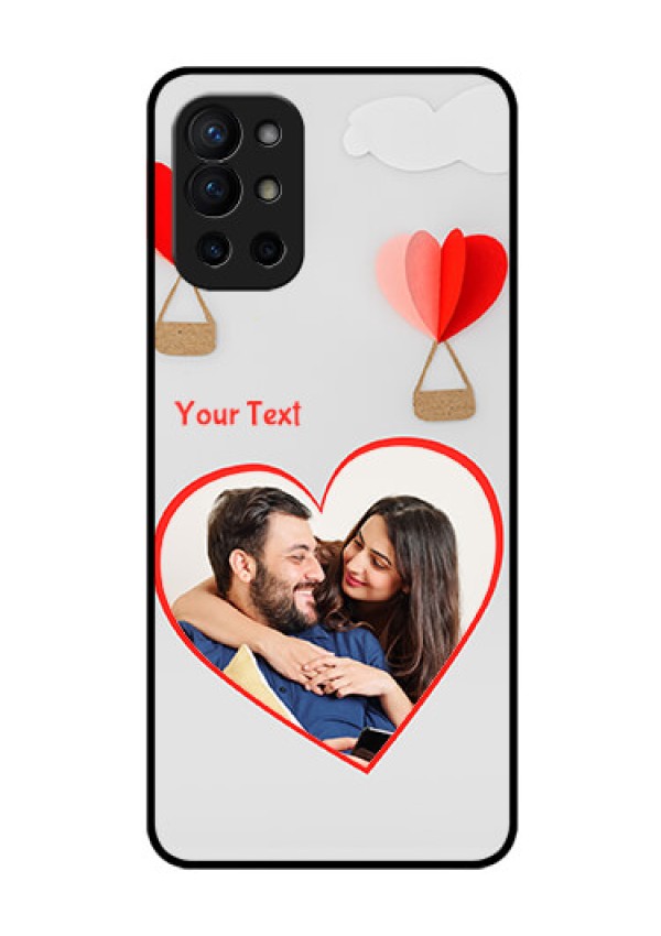 Oneplus 9R 5G Custom Glass Mobile Case - Parachute Love Design
