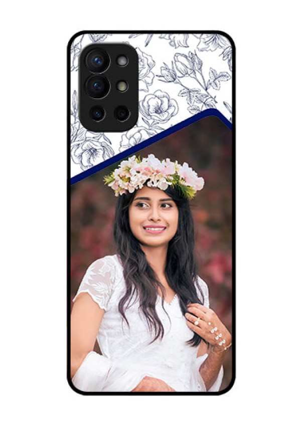 Oneplus 9R 5G Personalized Glass Phone Case - Premium Floral Design