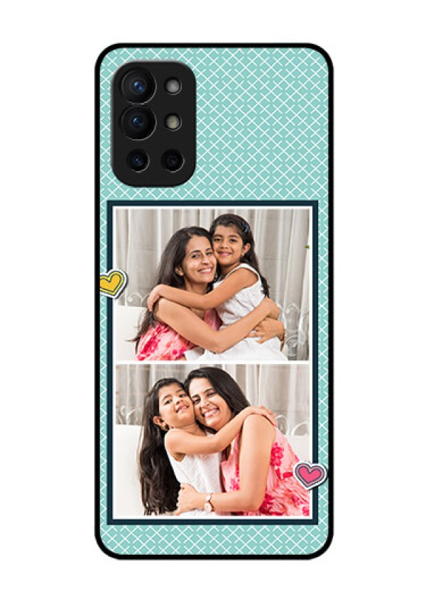 Oneplus 9R 5G Custom Glass Phone Case - 2 Image Holder with Pattern Design