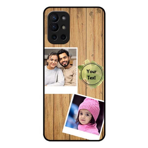 Oneplus 9R 5G Custom Glass Phone Case - Wooden Texture Design