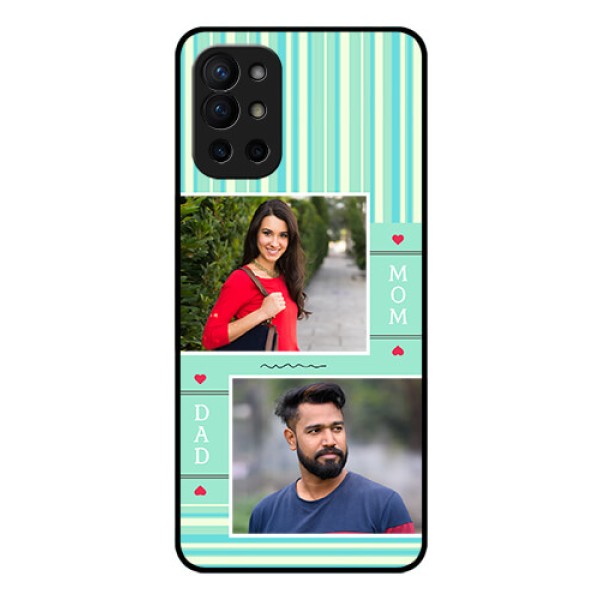 Oneplus 9R 5G Custom Glass Phone Case - Mom & Dad Pic Design