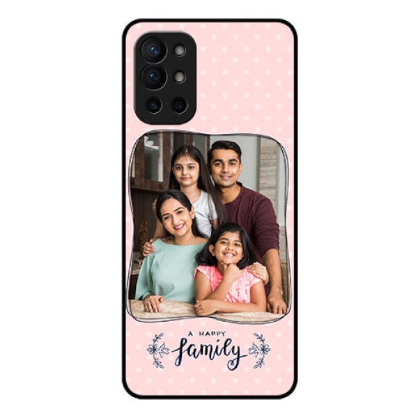 Oneplus 9R 5G Custom Glass Phone Case - Family with Dots Design Oneplus 9R 5G Custom Glass Phone Case - Family with Dots Design