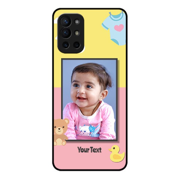 Oneplus 9R 5G Photo Printing on Glass Case - Kids 2 Color Design
