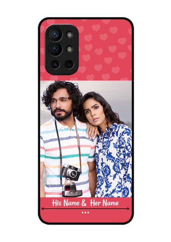 Oneplus 9R 5G Photo Printing on Glass Case - Simple Love Design