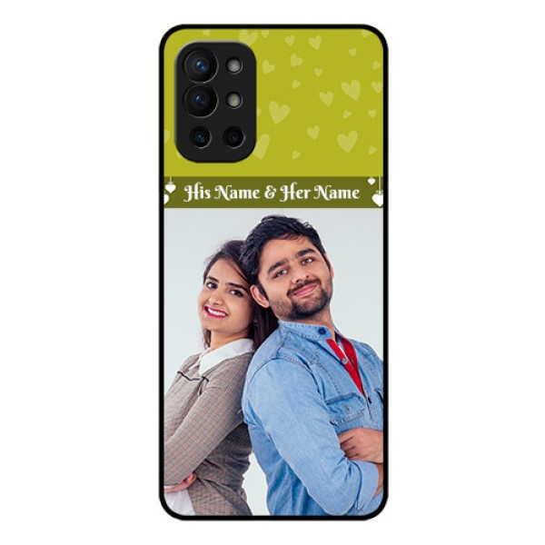 Oneplus 9R 5G Custom Glass Phone Case - You & Me Heart Design