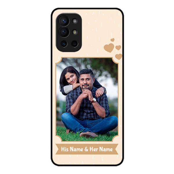 Oneplus 9R 5G Custom Glass Phone Case - with confetti love design Oneplus 9R 5G Custom Glass Phone Case - with confetti love design