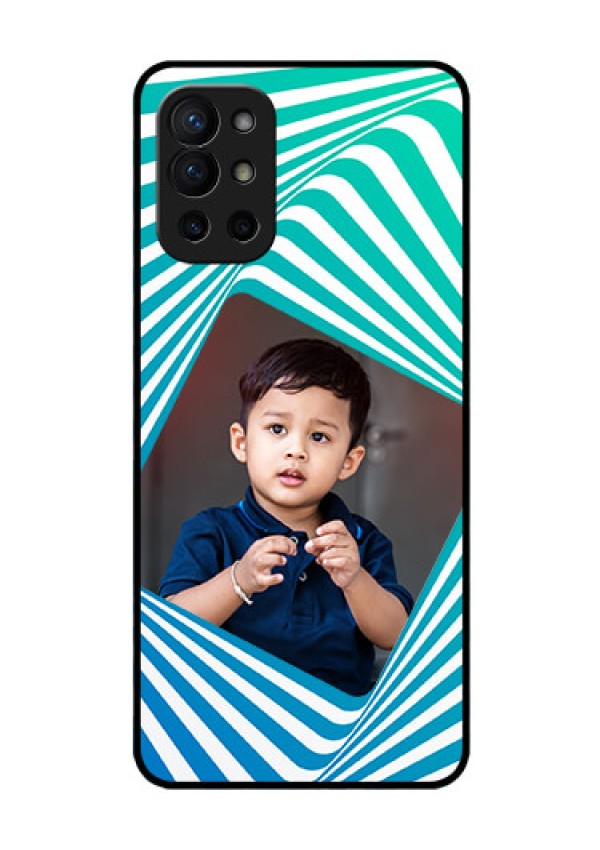 Oneplus 9R 5G Personalized Glass Phone Case - Abstract Spiral Design