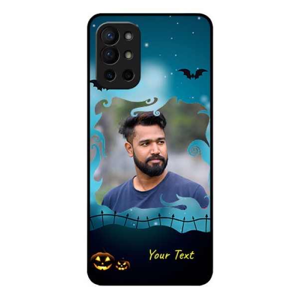 Oneplus 9R 5G Custom Glass Phone Case - Halloween frame design Oneplus 9R 5G Custom Glass Phone Case - Halloween frame design