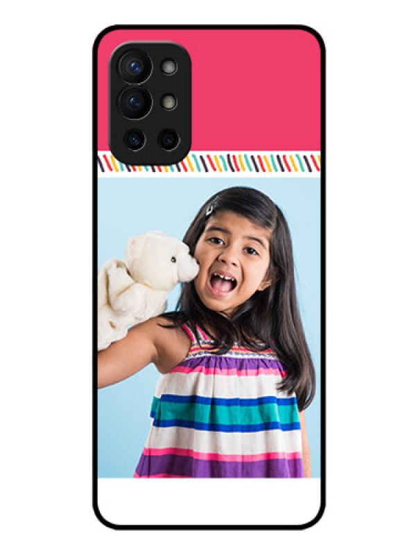 Custom Oneplus 9R 5G Personalized Glass Phone Case - Line art design