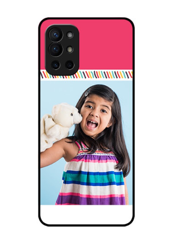 Oneplus 9R 5G Personalized Glass Phone Case - Line art design