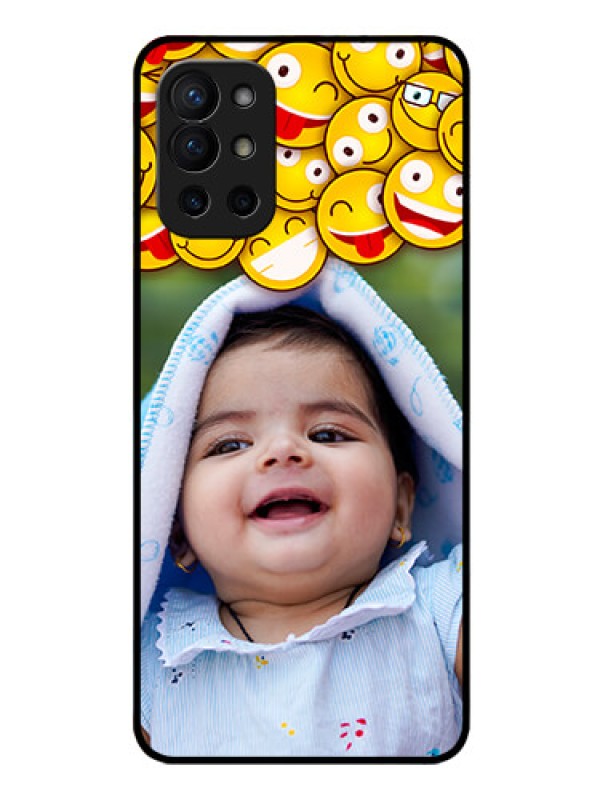 Custom Oneplus 9R 5G Custom Glass Mobile Case - with Smiley Emoji Design