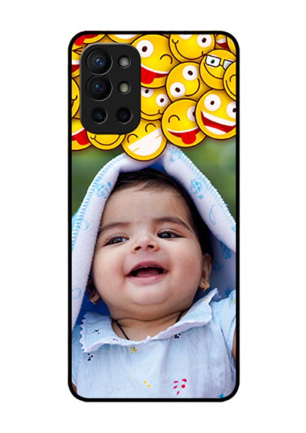 Oneplus 9R 5G Custom Glass Mobile Case - with Smiley Emoji Design