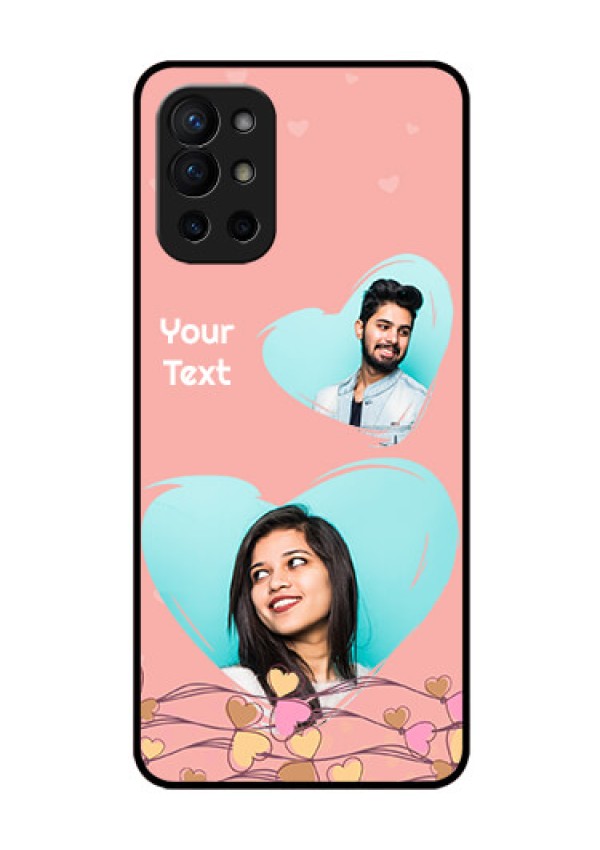 Oneplus 9R 5G Custom Glass Mobile Case - Love Doodle Design