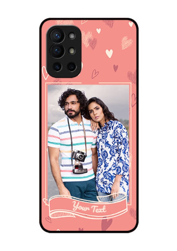 Oneplus 9R 5G Custom Glass Phone Case - Love doodle art Design