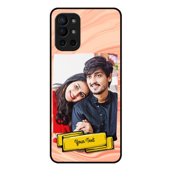 Oneplus 9R 5G Personalized Glass Phone Case - Marble Texture Design Oneplus 9R 5G Personalized Glass Phone Case - Marble Texture Design