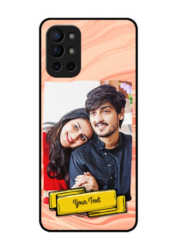 Oneplus 9R 5G Personalized Glass Phone Case - Marble Texture Design
