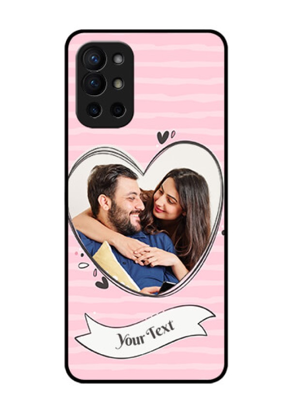 Oneplus 9R 5G Custom Glass Phone Case - Vintage Heart Design