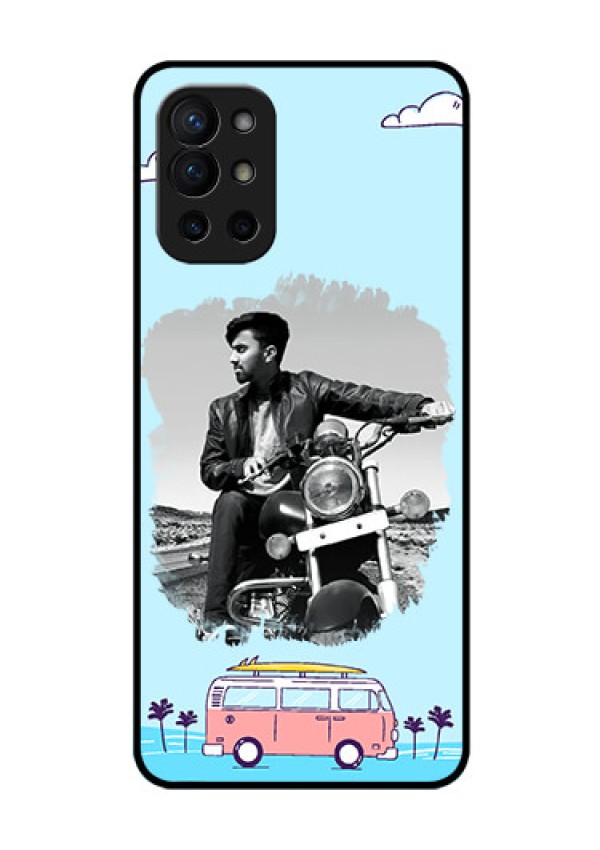 Oneplus 9R 5G Photo Printing on Glass Case - Travel & Adventure Design