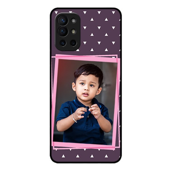Oneplus 9R 5G Custom Glass Mobile Case - Triangle Pattern Dotted Design Oneplus 9R 5G Custom Glass Mobile Case - Triangle Pattern Dotted Design