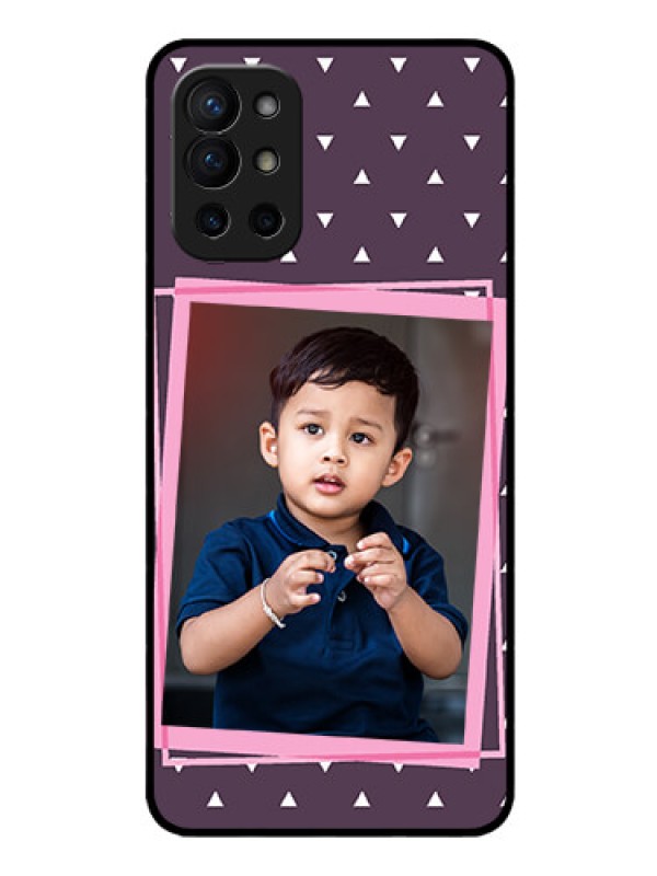 Custom Oneplus 9R 5G Custom Glass Mobile Case - Triangle Pattern Dotted Design