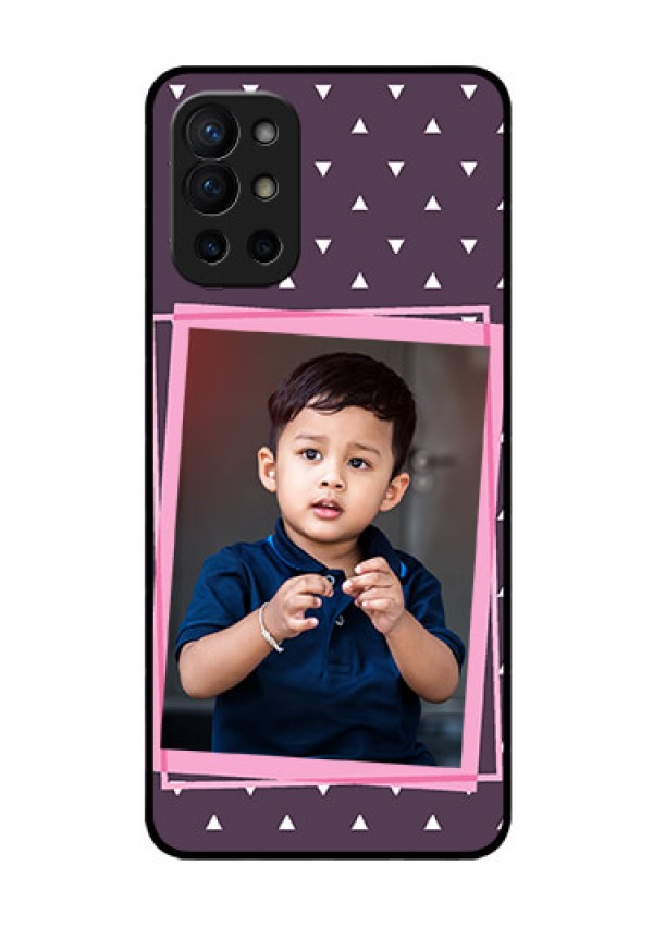 Oneplus 9R 5G Custom Glass Mobile Case - Triangle Pattern Dotted Design