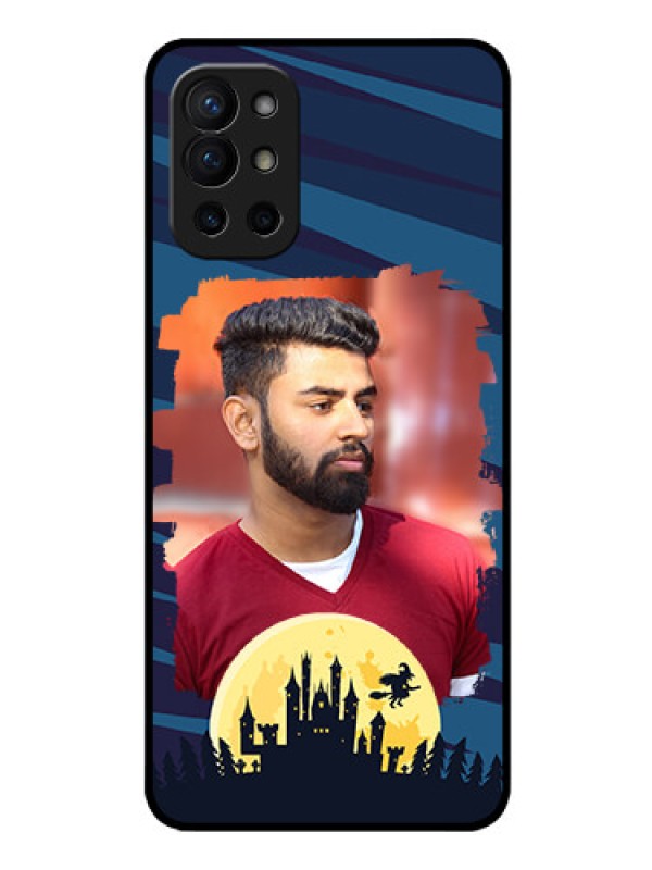 Custom Oneplus 9R 5G Photo Printing on Glass Case - Halloween Witch Design 