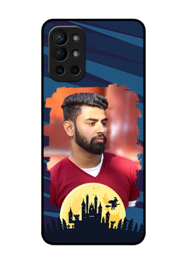 Oneplus 9R 5G Photo Printing on Glass Case - Halloween Witch Design 