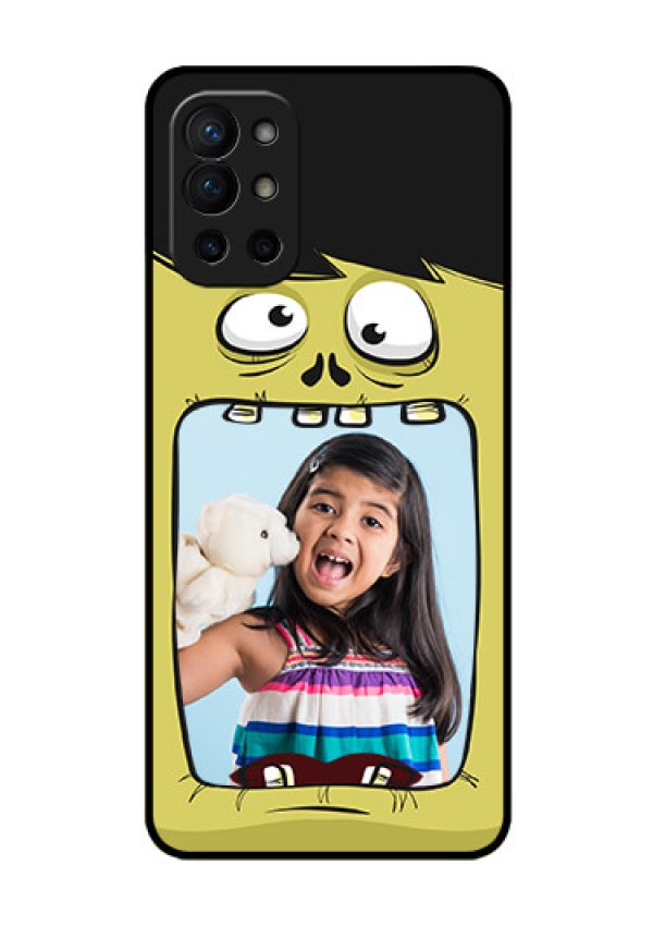 Oneplus 9R 5G Personalized Glass Phone Case - Cartoon monster back case Design