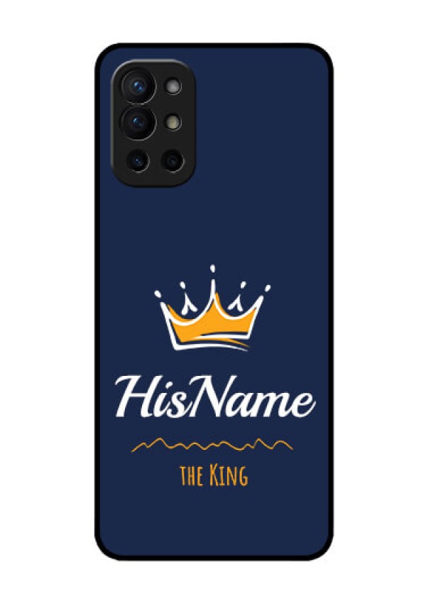 Oneplus 9R 5G Glass Phone Case King with Name