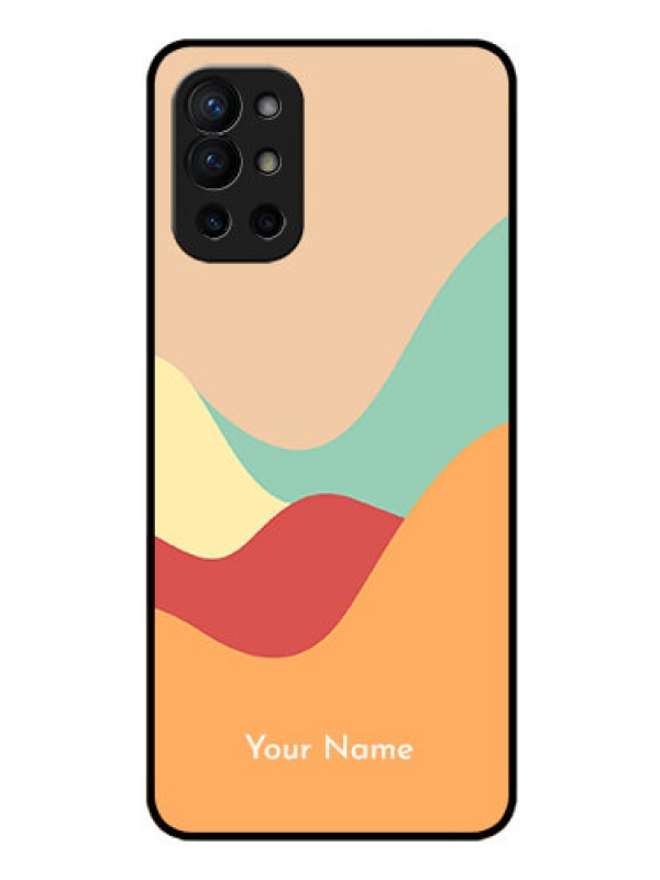 Custom OnePlus 9R 5G Personalized Glass Phone Case - Ocean Waves Multi-colour Design