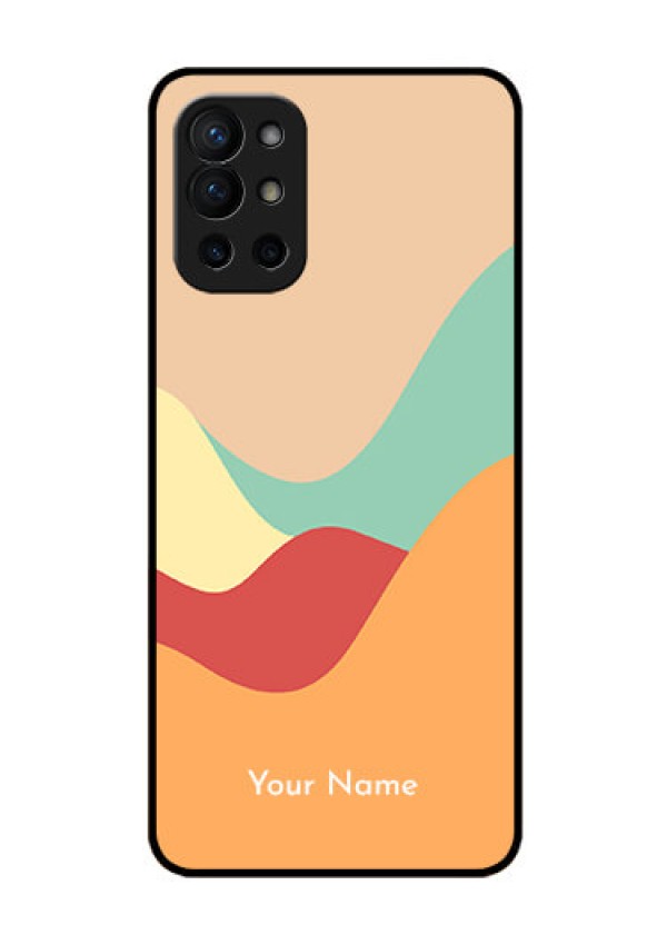OnePlus 9R 5G Personalized Glass Phone Case - Ocean Waves Multi-colour Design