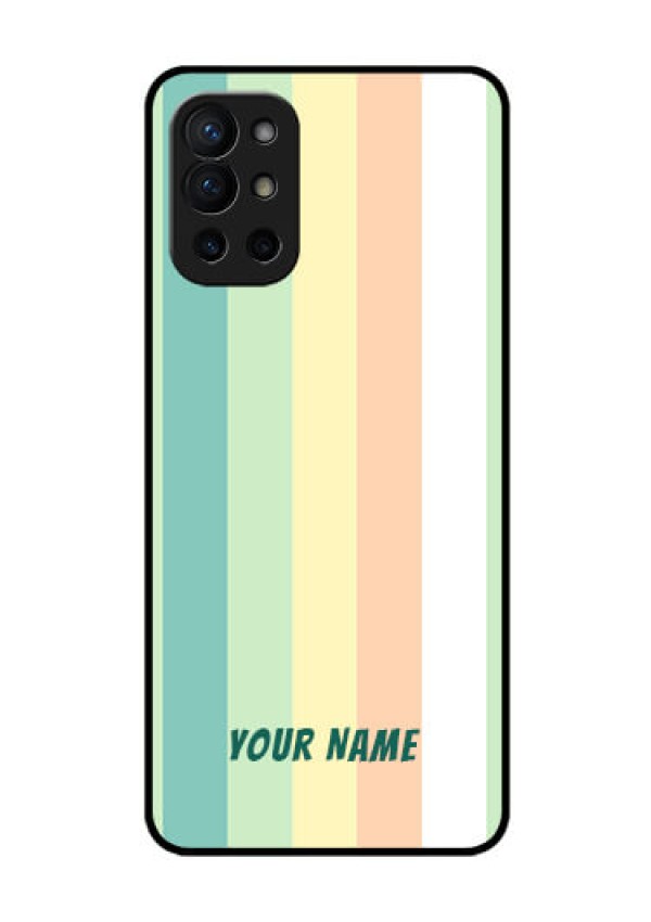 OnePlus 9R 5G Photo Printing on Glass Case - Multi-colour Stripes Design