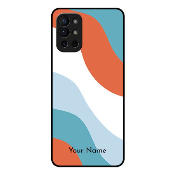 OnePlus 9R 5G Custom Glass Mobile Case - coloured Waves Design