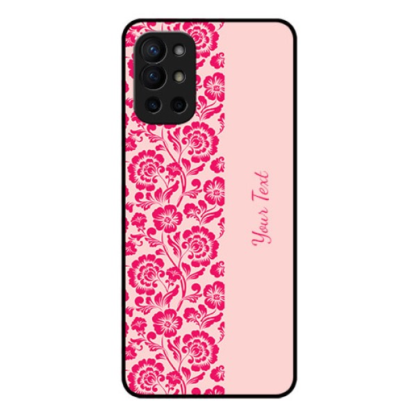 OnePlus 9R 5G Custom Glass Phone Case - Attractive Floral Pattern Design