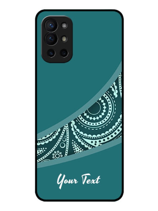Custom OnePlus 9R 5G Photo Printing on Glass Case - semi visible floral Design