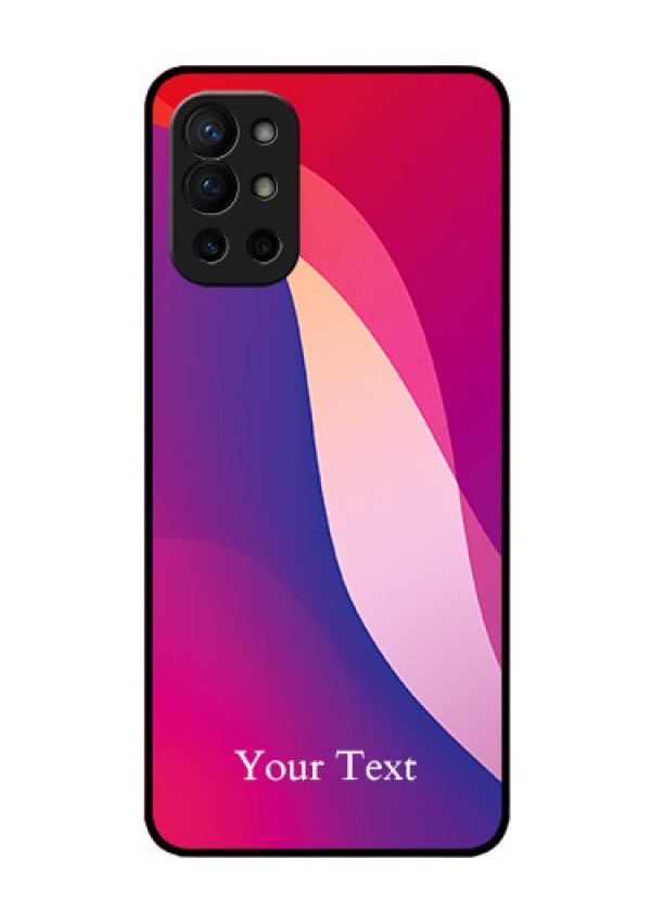 OnePlus 9R 5G Personalized Glass Phone Case - Digital abstract Overlap Design