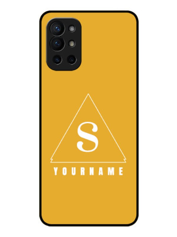 Custom OnePlus 9R 5G Personalized Glass Phone Case - simple triangle Design
