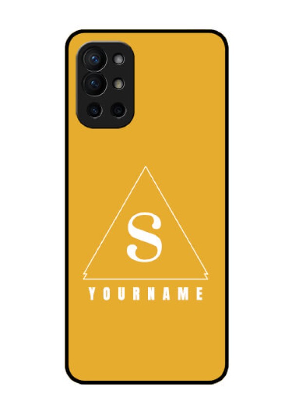 OnePlus 9R 5G Personalized Glass Phone Case - simple triangle Design